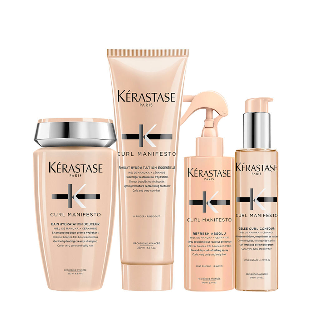 Kerastase Curl Manifesto Bain Hydratation Douceur 250ml Fondant 250ml Spray 190ml Gelée 150ml [all]