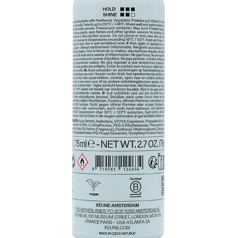 Keune Style Volume Velvet Cloud Strong Volume Foam 75ml - mousse volumizzante tenuta forte