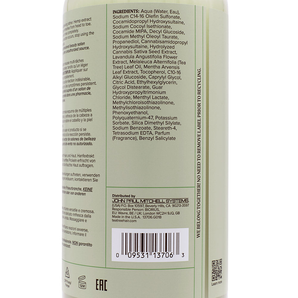 Paul Mitchell Tea Tree Hemp Restoring Shampoo & Body Wash 1000ml - detergente 2 in 1