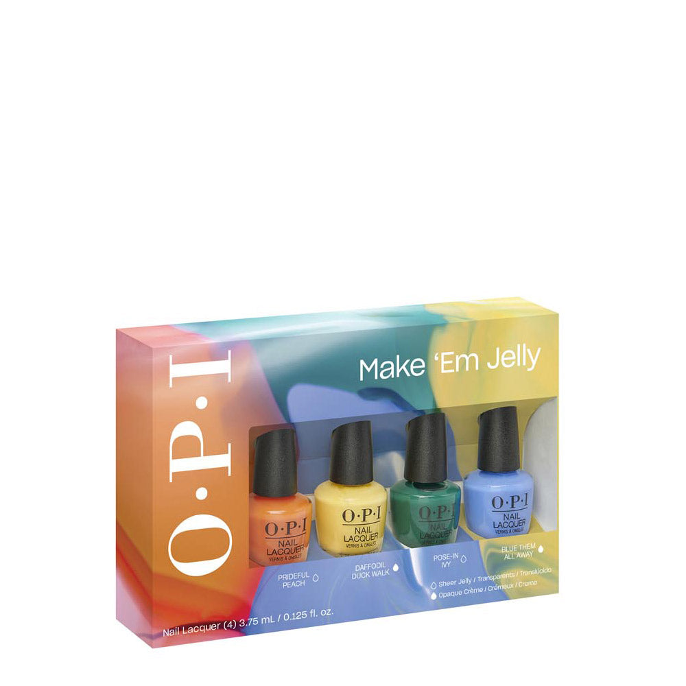 OPI Nail Laquer Make 'Em Jelly Summer 2025 Set Mini Pack 4x3.75ml  - cofanetto smalti [all]