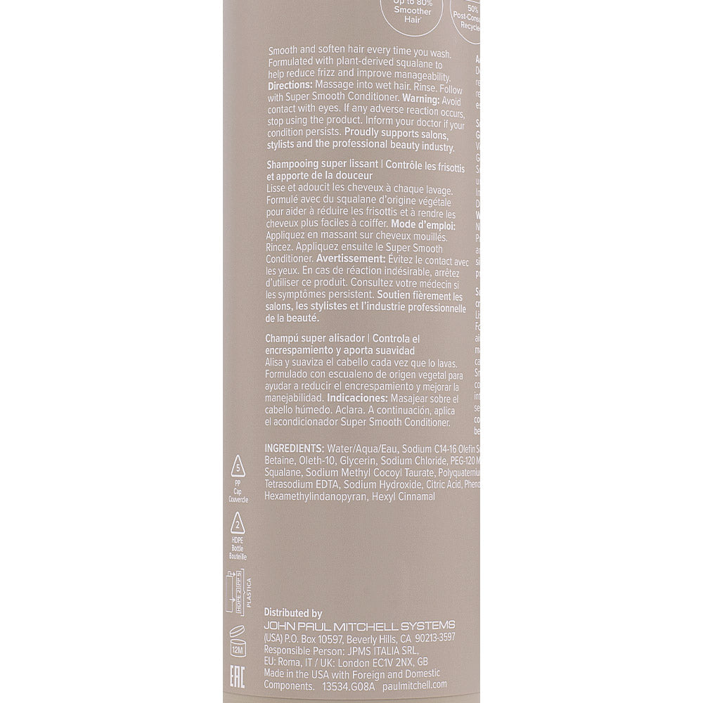 Paul Mitchell Super Smooth Shampoo 1000ml - shampoo anti crespo