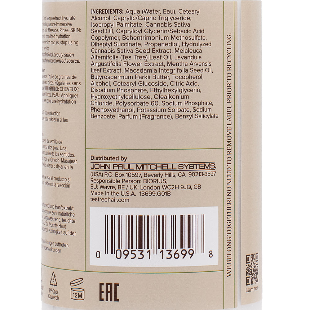 Tea Tree Hemp Restoring Conditioner & Body Lotion 300ml - idratante e rivitalizzante 2 in 1