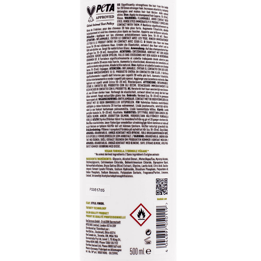 KMS Add Volume Liquid Strenght Rinse 500ml - fluido rinforzante ed ispessente