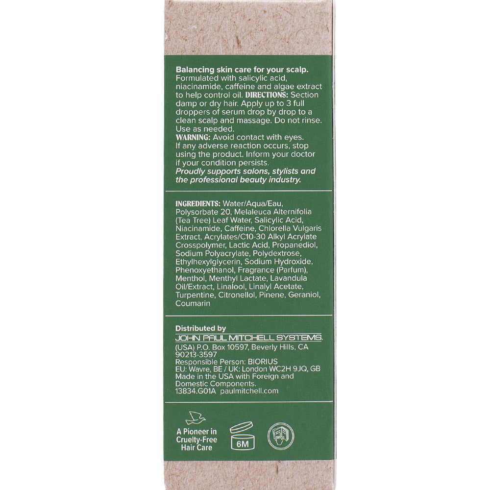 Paul Mitchell Tea Tree Scalp Wellness Oily Scalp Serum 55ml - siero riequilibrante per cute e capelli grassi