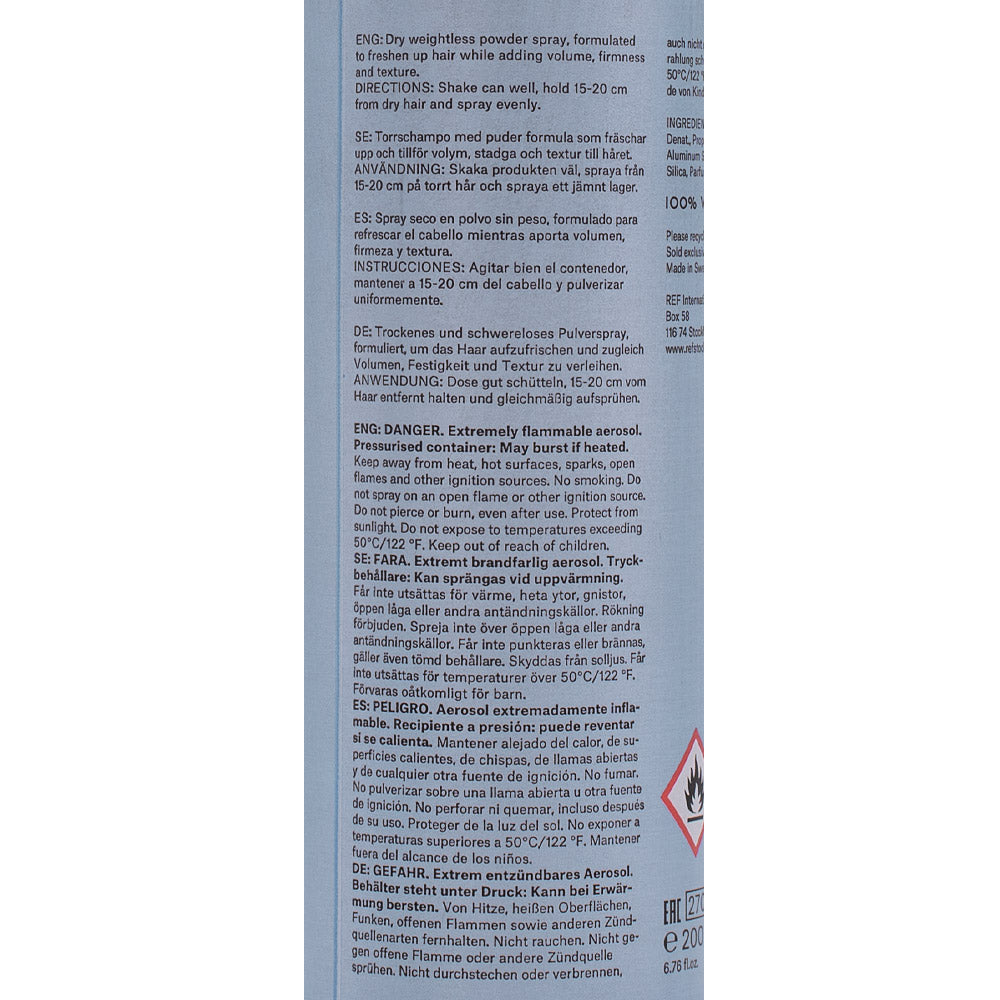 Ref Stockhkolm Dry Shampoo N°204 200ml - shampoo secco