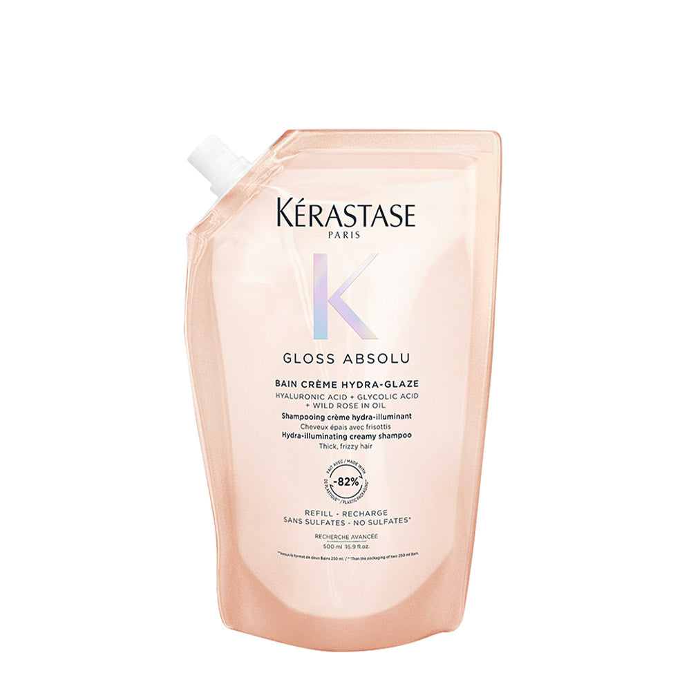 Kerastase Gloss Absolu Bain Creme Hydra Glaze Refill 500ml -  ricarica shampoo illuminante capelli spessi [all]