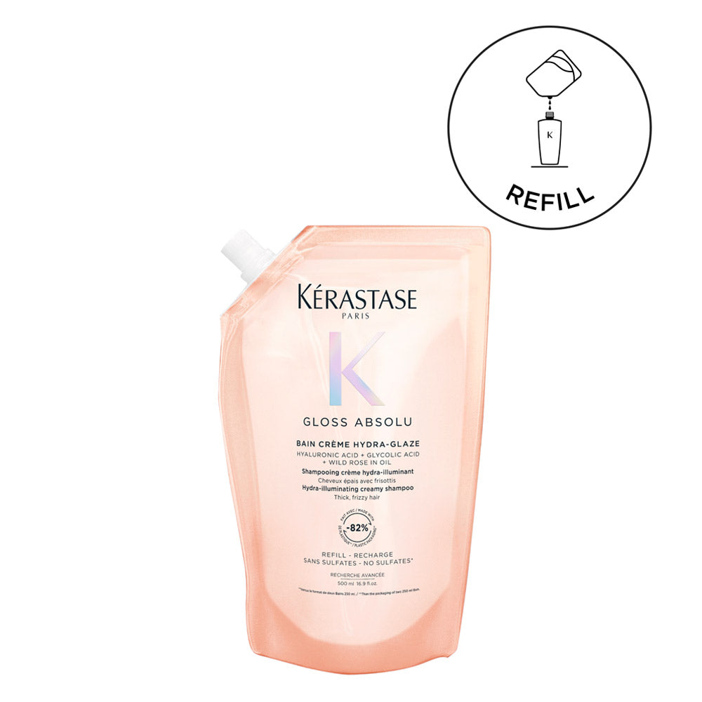 Kerastase Gloss Absolu Bain Creme Hydra Glaze Refill 500ml -  ricarica shampoo illuminante capelli spessi [all]