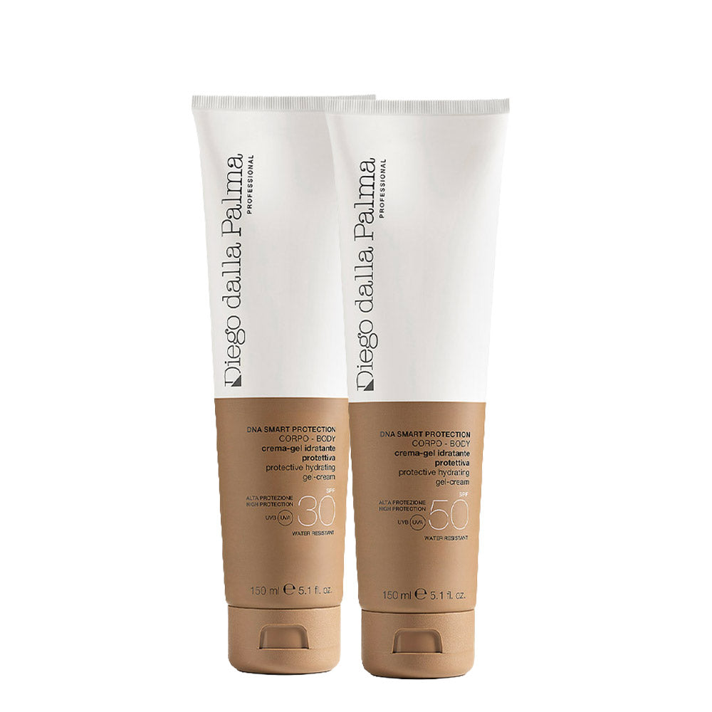 Diego dalla Palma Crema Gel Idratante Protettiva SPF30 Corpo 150ml + SPF 50 Corpo 150ml  + Borsa Mare Omaggio [all]