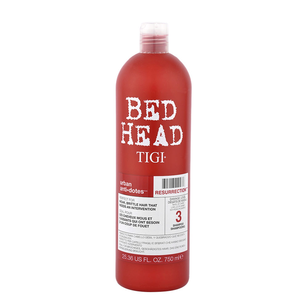 Tigi Bed Head Urban Antidotes Resurrection 3 Shampoo 750ml -champú para el cabello muy dañado