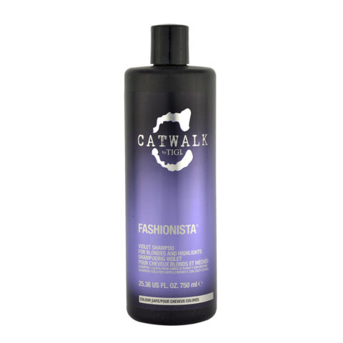 Tigi Catwalk Fashionista Violet shampoo 750ml - champú anti-amarillo cabello rubio