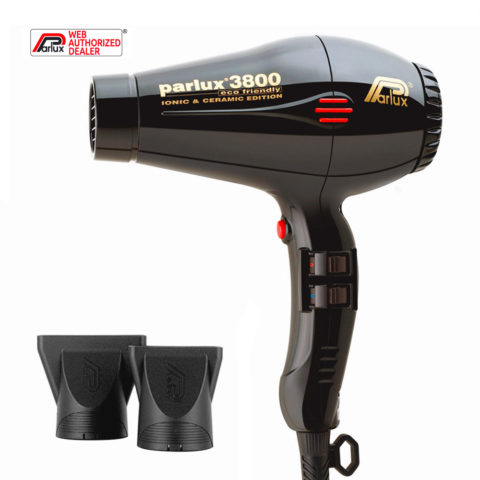 Parlux 3800 EcoFriendly Ionic & Ceramic - secador profesional negro