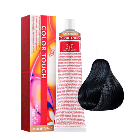 Wella Color Touch Pure Naturals 2/0 Negro 60ml - color semipermanente sin amoniaco