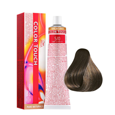 Wella Color Touch Pure Naturals 5/0 Marrón Claro 60ml - color semipermanente sin amoniaco