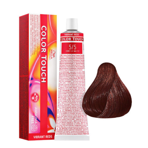 Wella Color Touch Vibrant Reds 5/5 Marrón Claro Caoba 60 ml  - color semipermanente sin amoniaco