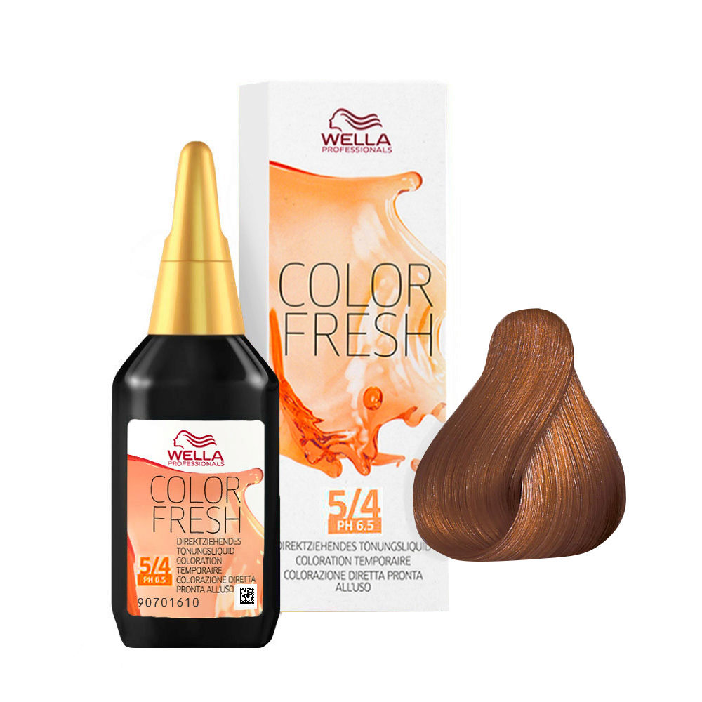 Wella Color Fresh 5/4 Castaño Claro Cobre 75ml   - potenciador del color sin amoniaco