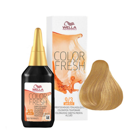 Wella Color Fresh 9/3 Rubio Muy Claro Dorado 75ml  - potenciador del color sin amoniaco