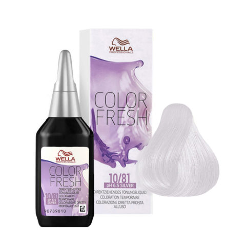 Wella Color Fresh Silver 10/81 Rubio Platino Perla Ceniza 75ml  - potenciador del color sin amoniaco