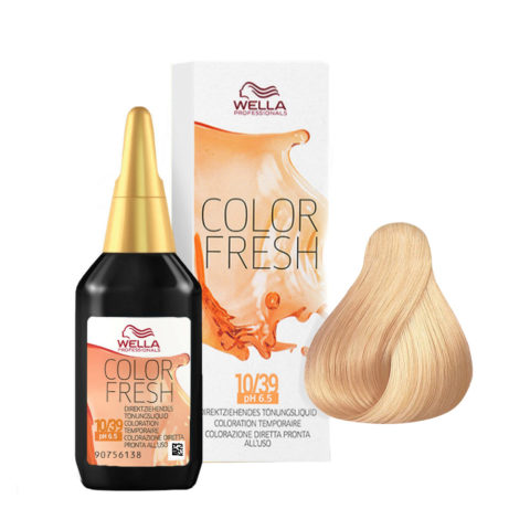 Wella Color Fresh 10/39 Rubio Platino Cendrè 75ml - potenciador del color sin amoniaco