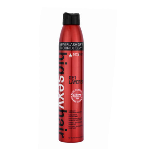 Big Sexy Hair Get layered Flash Dry Thickening Hairspray 275ml - Laca Fijación Media