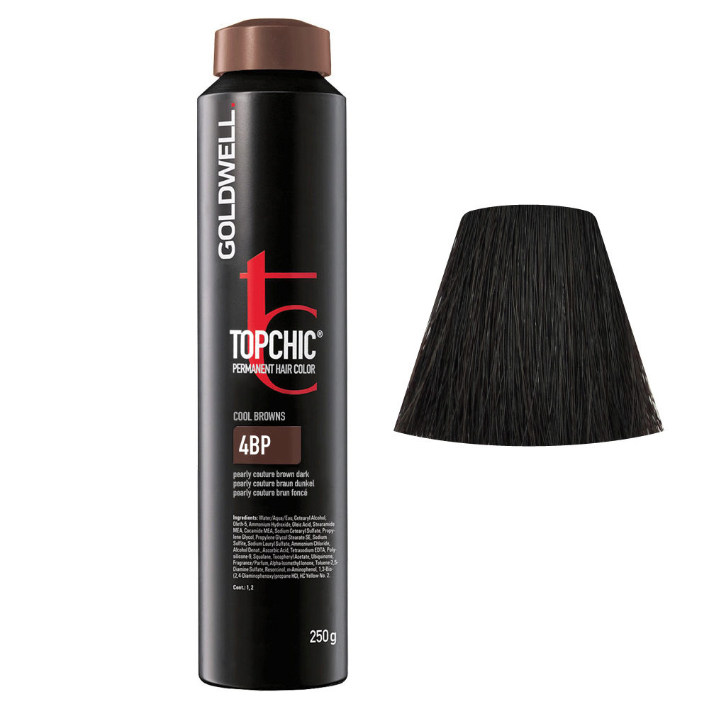 4BP Pearly couture castaño oscuro Goldwell Topchic Cool browns can 250gr