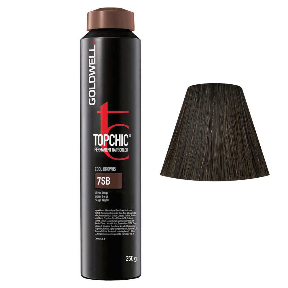 7SB Beige irisé Goldwell Topchic Cool browns can 250gr