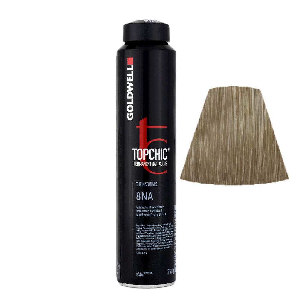 8NA Rubio ceniza natural claro Goldwell Topchic Naturals can 250gr