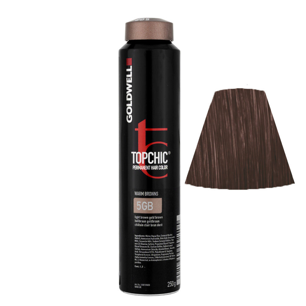 5GB Castaño claro castaño dorado Goldwell Topchic Warm browns can 250gr