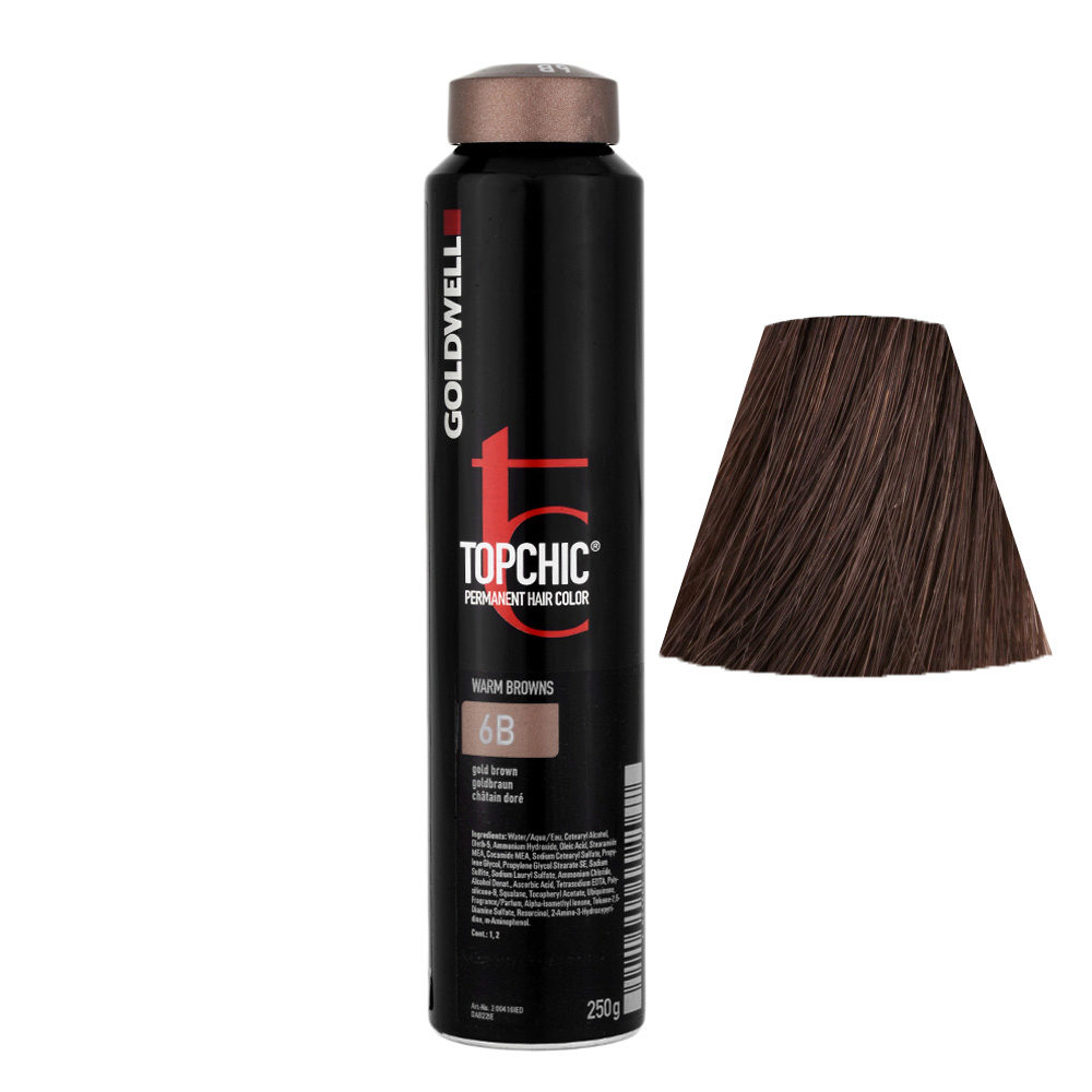 6B Castaño dorado Goldwell Topchic Warm browns can 250gr