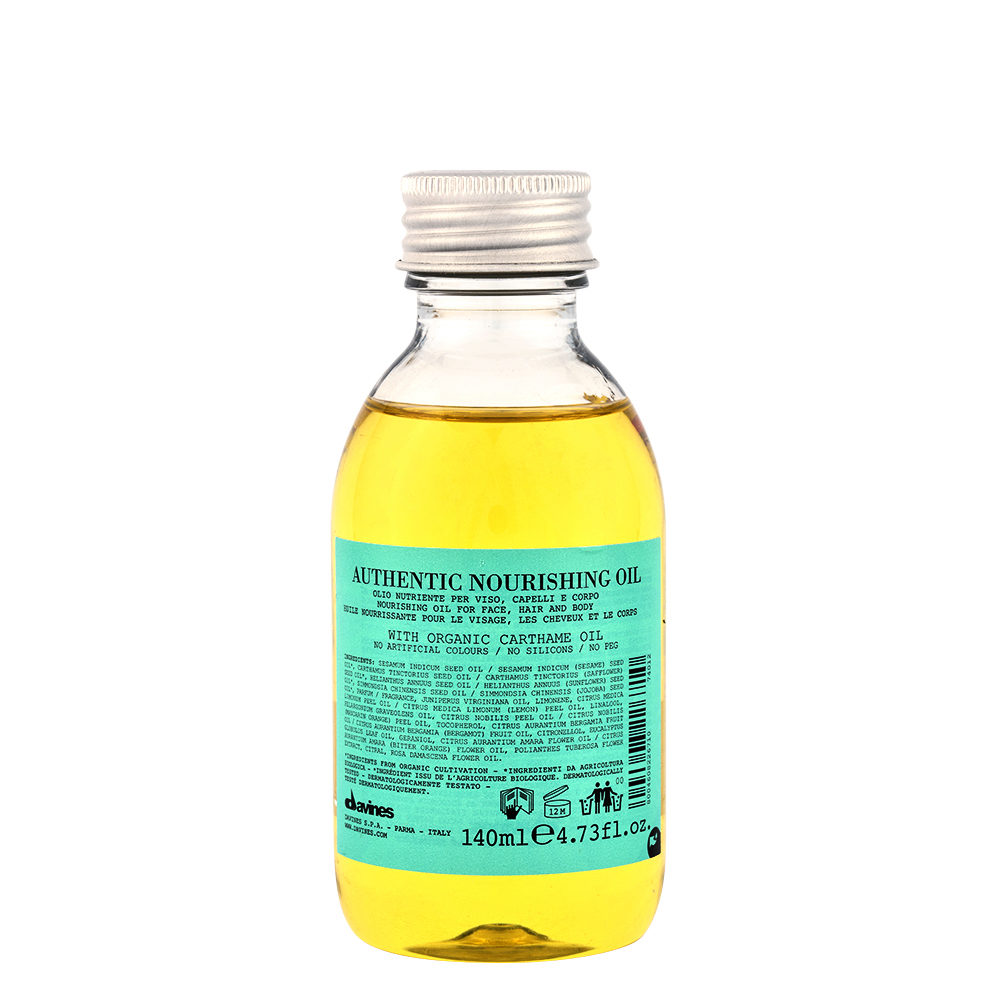 Davines Authentic Nourishing Oil 140ml - aceite nutritivo para cabello, rostro y cuerpo