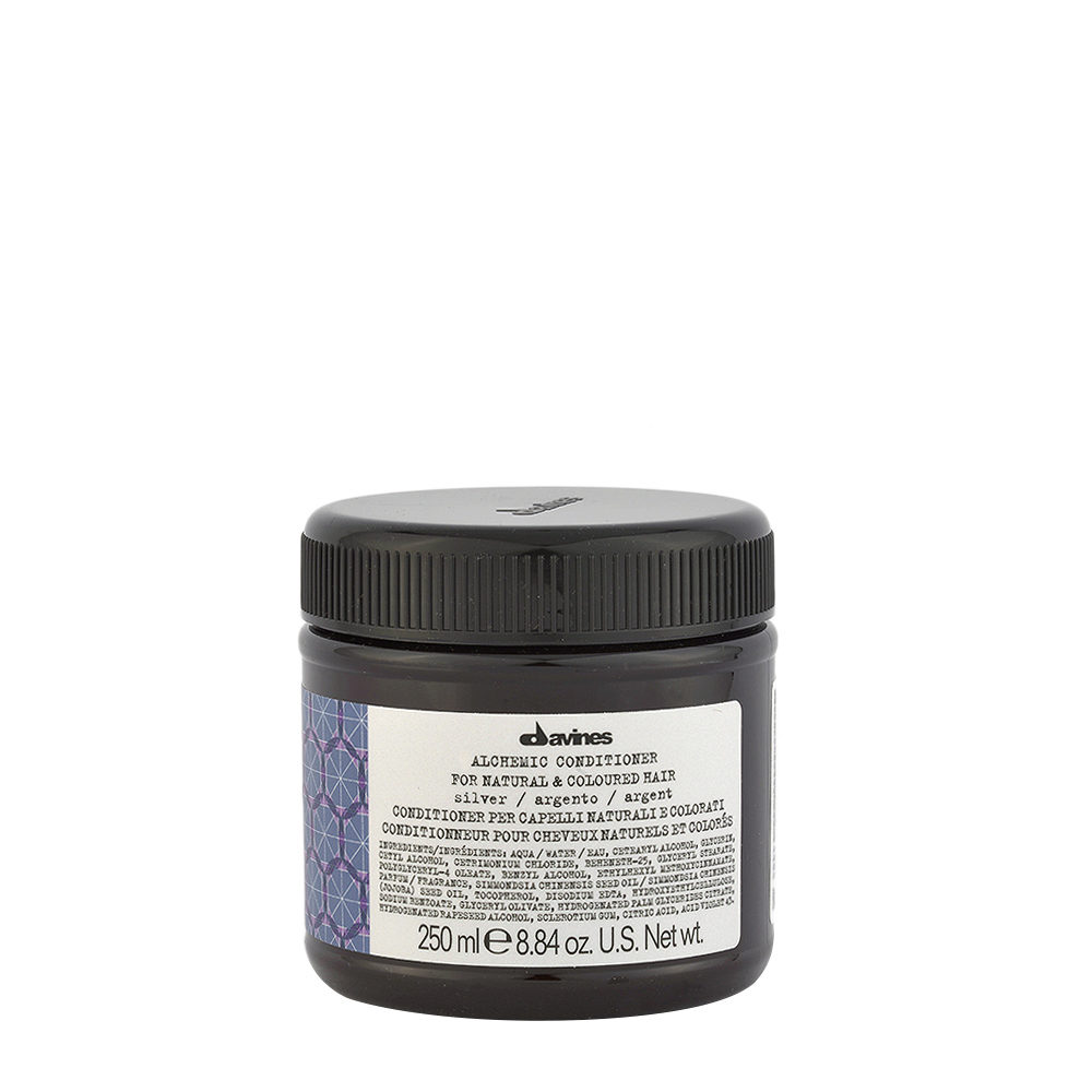 Davines Alchemic Conditioner Silver 250ml - acondicionador plata para cabello rubio platino y gris