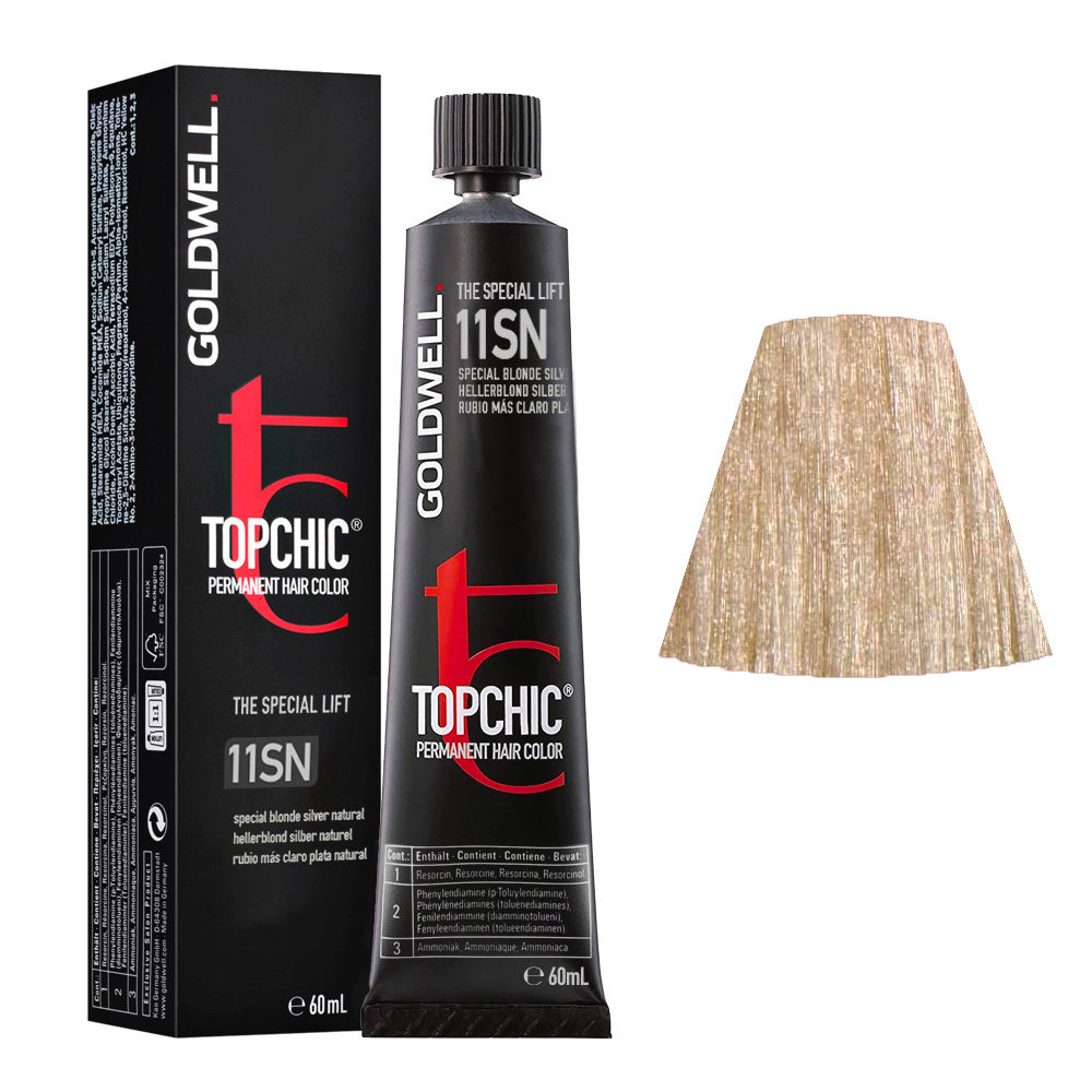 11SN Rubio màs claro plata natural Goldwell Topchic Special lift tb 60ml