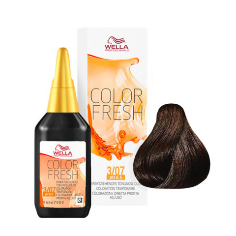 Wella Color Fresh 3/07 Castaño Oscuro Natural Arena 75ml - potenciador del color sin amoniaco