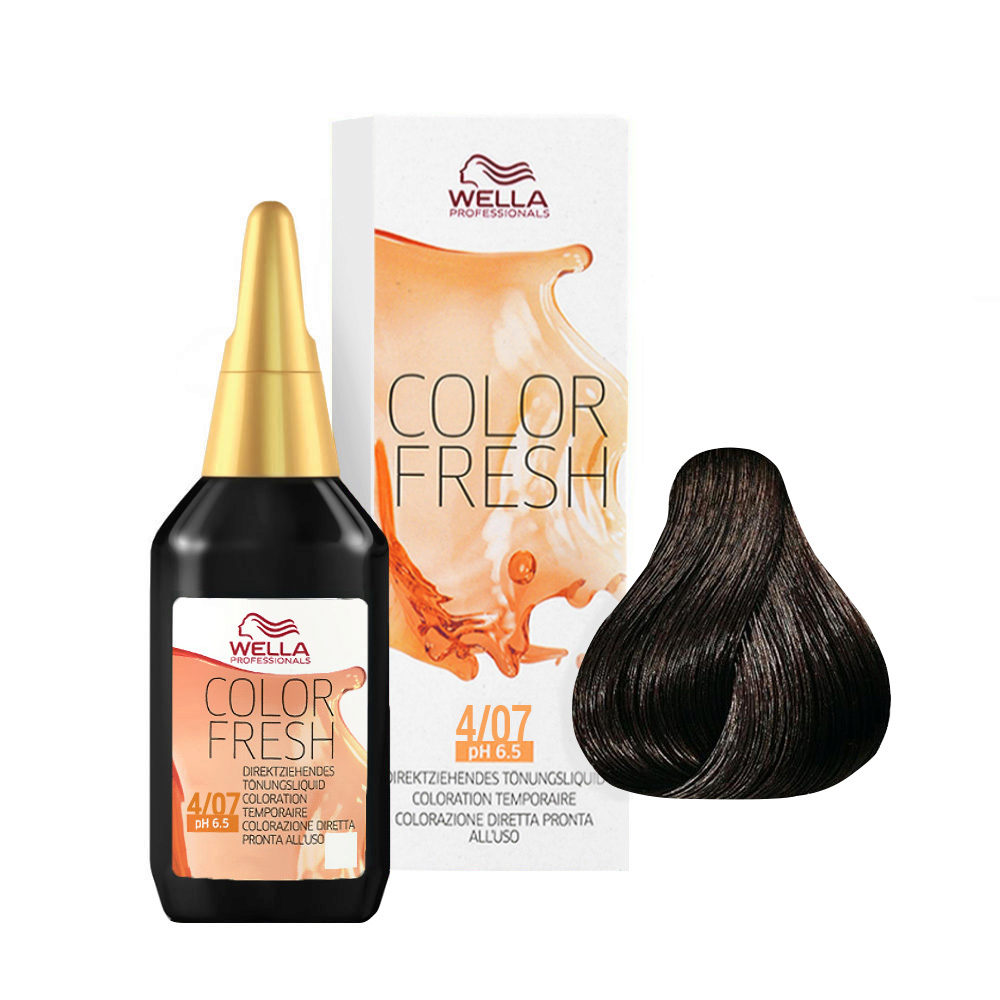 Wella Color Fresh 4/07 Castaño Medio Natural  Arena 75ml  - potenciador del color sin amoniaco