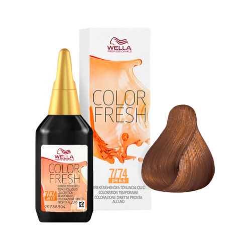 Color Fresh 7/74 Rubio Medio Arena Cobrizo 75ml  - potenciador del color sin amoniaco