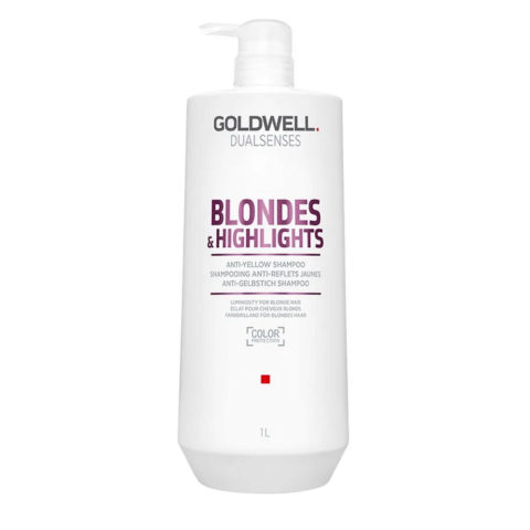 Dualsenses Blonde & Highlights Anti-Yellow Shampoo 1000ml - champú anti-amarillo para pelo coloreado o natural