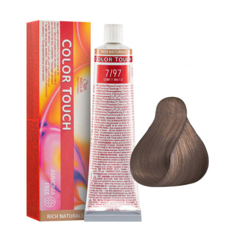 Wella Color Touch Rich Naturals 7/97 Rubio Medio Cendrè Arena 60ml - color semipermanente sin amoniaco