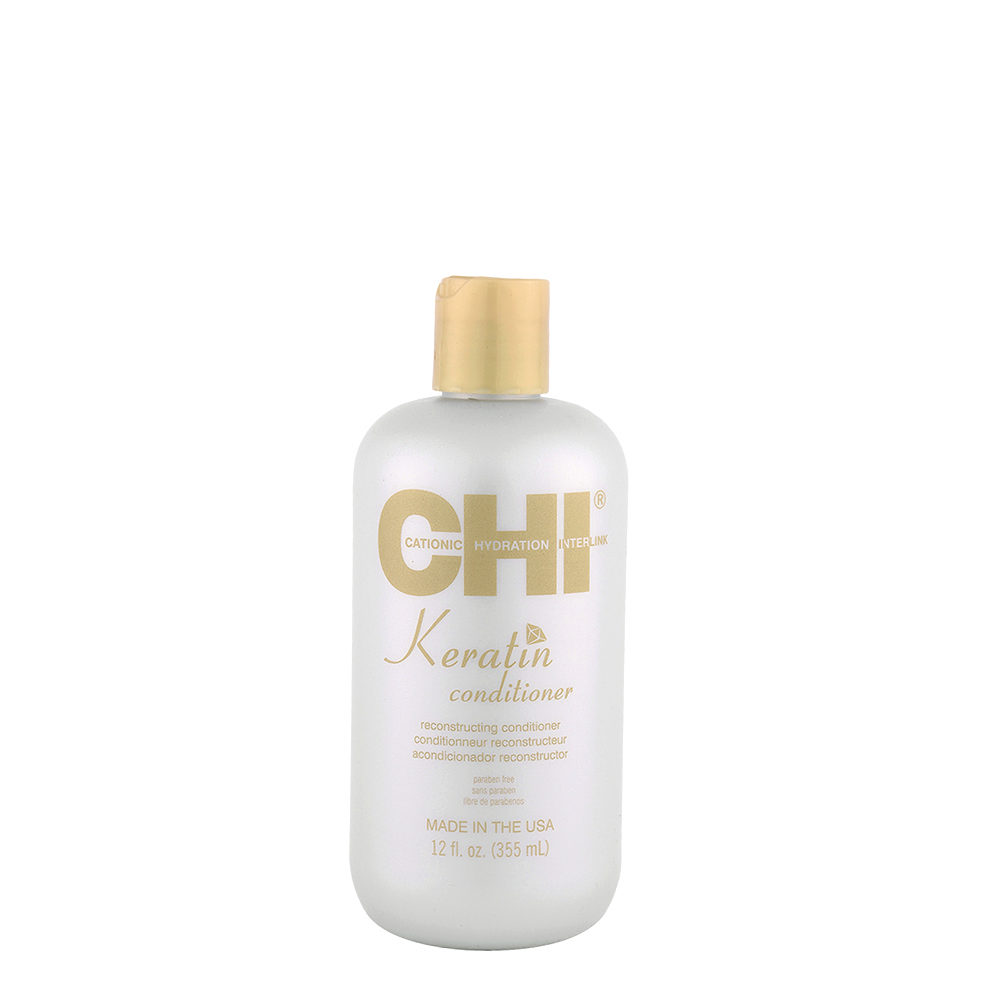 CHI Keratin Conditioner 355ml - acondicionador reestructurante anti-frizz para cabello dañado