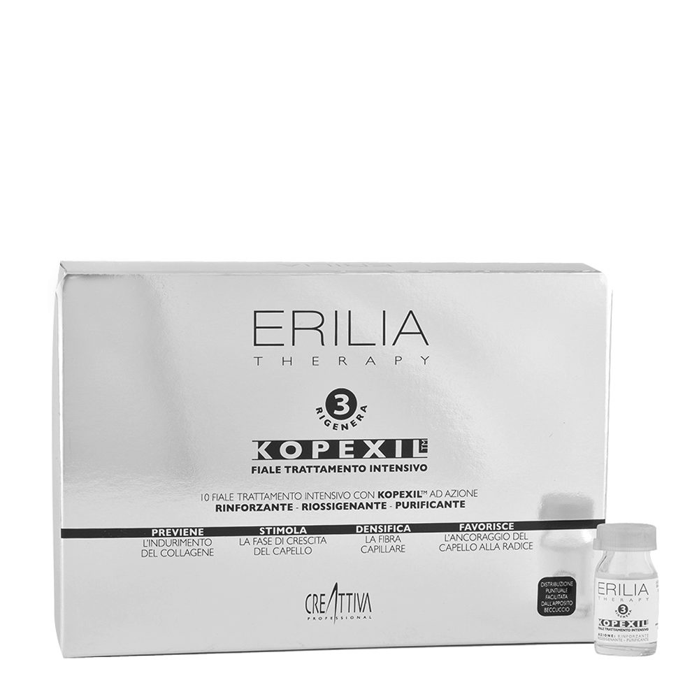 Creattiva Erilia Kopexil Tratamiento Anticaida fortificante para cabello débil 10x8ml