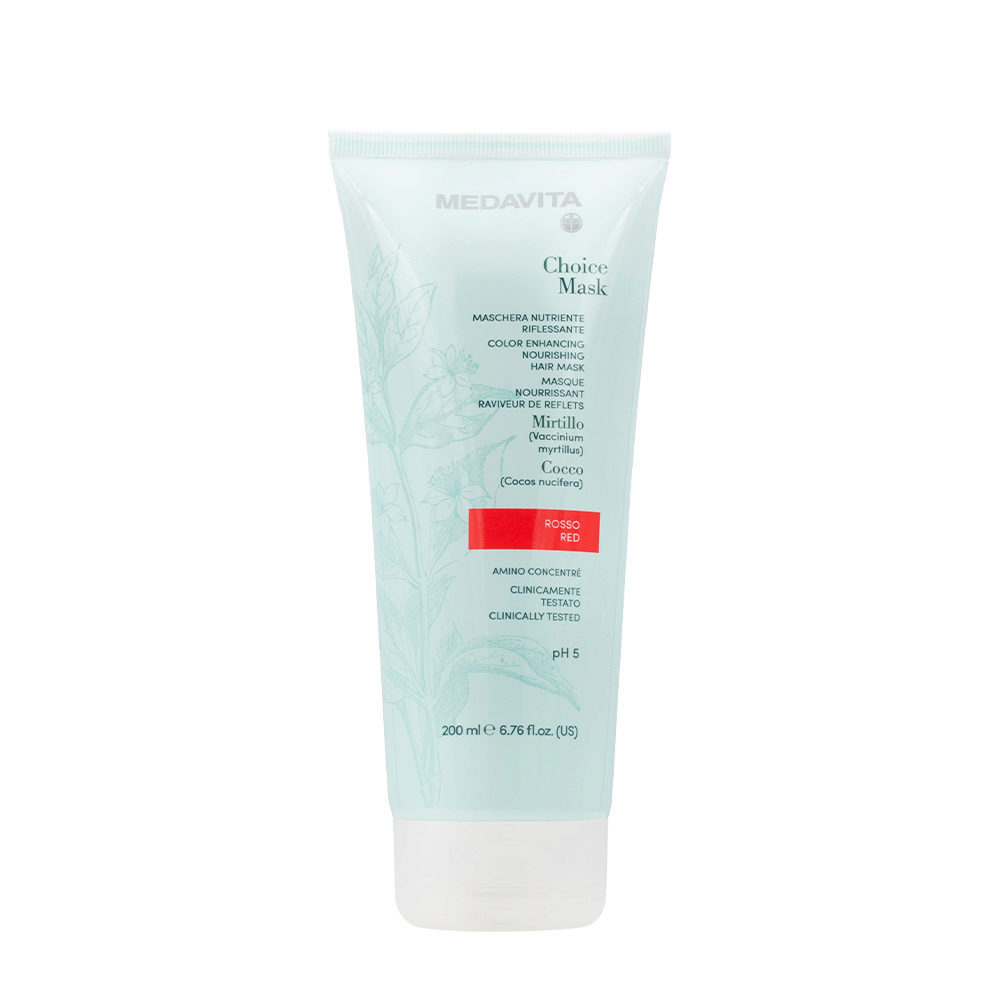 Medavita Lunghezze Choice Mask Red 200ml  - mascarilla reflejos nutritiva rojo