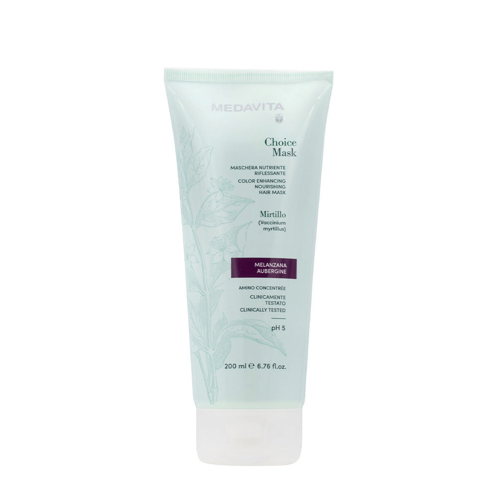 Medavita Lunghezze Choice Mask Aubergine 200ml  - mascarilla reflejos nutritiva berenjena