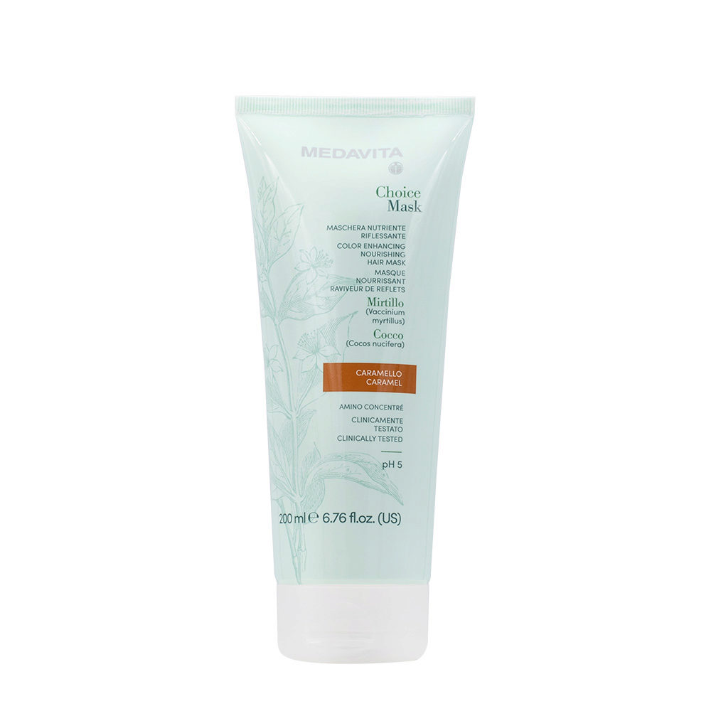 Medavita Lunghezze Choice Mask Caramel 200ml  - mascarilla reflejos nutritiva caramelo