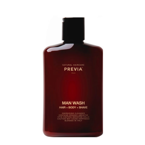 Previa Man Wash hair body shave 250ml - ducha champú hombre