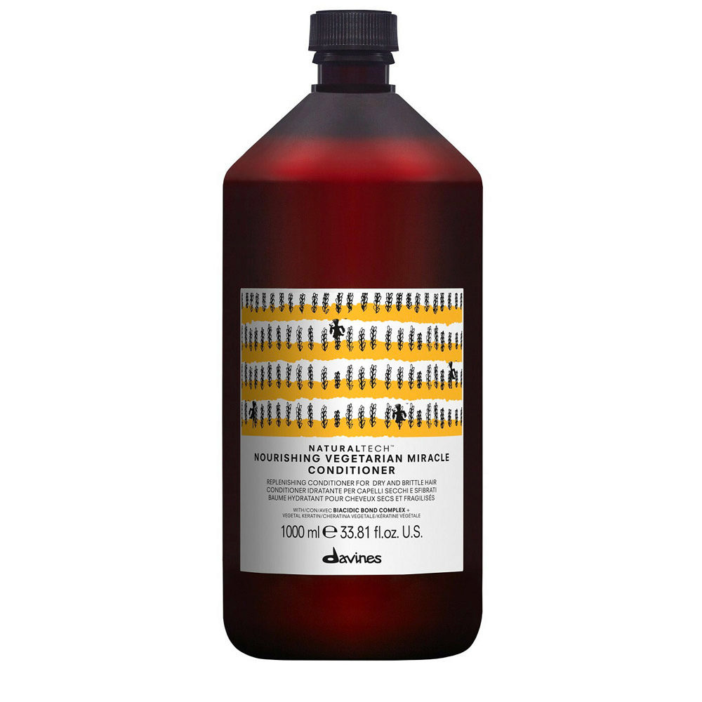 Davines Naturaltech Nourishing Vegetarian Miracle Conditioner 1000ml - Acondicionador reestructurante