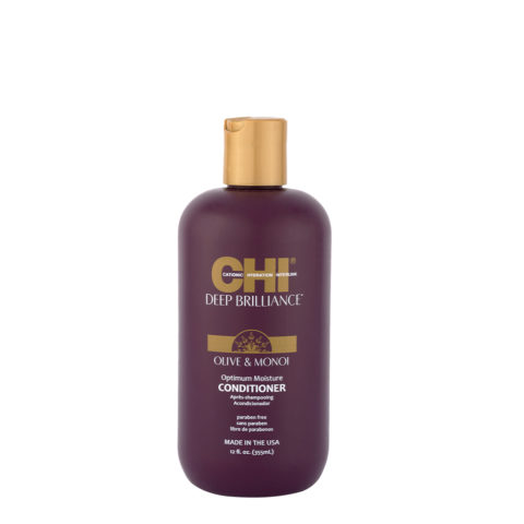 Deep Brilliance Olive & Monoi Optimum Moisture Conditioner 355ml - acondicionador brillo hidratante 