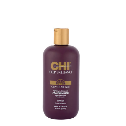 CHI Deep Brilliance Olive & Monoi Optimum Moisture Conditioner 355ml - acondicionador brillo hidratante 