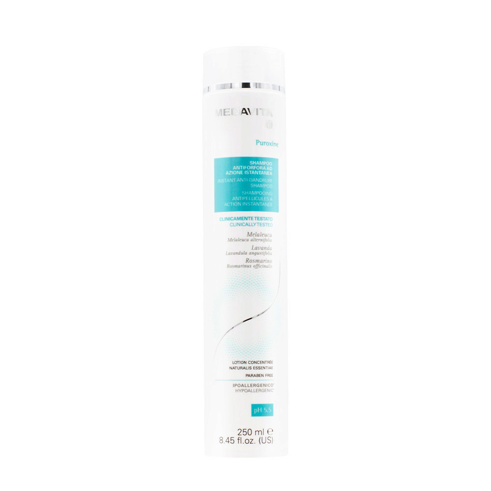 Medavita Cute Puroxine Instant Anti-Dandruff Shampoo 250ml - champú anticaspa instantáneo pH 5.5