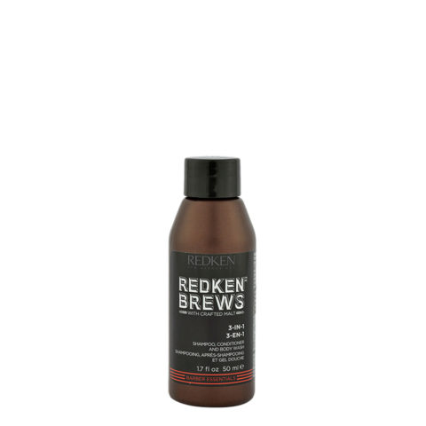 Brews Man 3-IN-1 Shampoo, Conditioner e Bodywash 50ml Champú, Acondicionador y espuma de baño