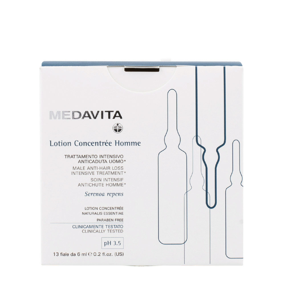 Medavita Cute Lotion Concentrée Homme Anti Hair Loss Treatment 13X6ml - ampollas anticaída para hombres
