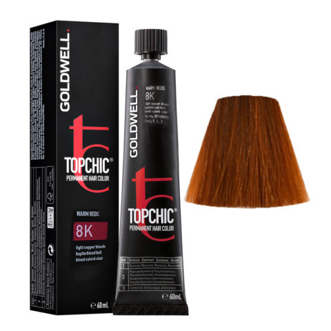 8K Rubio cobre claro  Topchic Warm reds tb 60ml