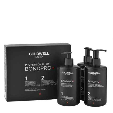 Bond Pro  Kit 3x500ml (1 Protect. Serum   2 Nourishing Fortif.) - kit para fortalecer el cabello dañado